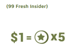 99 Fresh Insider Reward program points